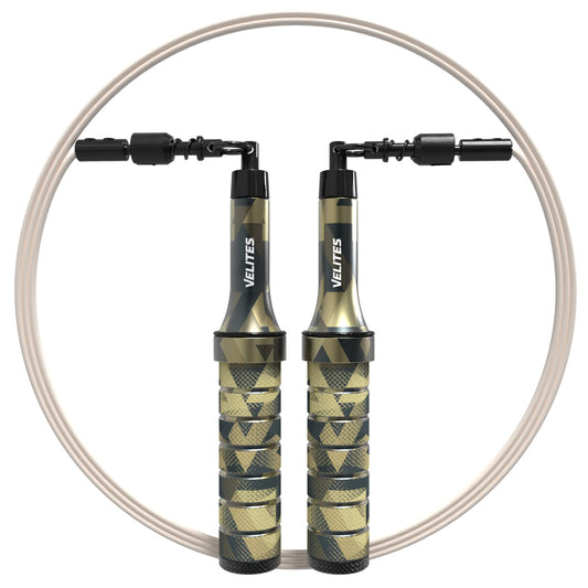 Velites - Earth 2.0 Jump Rope - Official CrossFit® Games Rope - Professional Aluminum Speed Rope for Double Unders, Fitness & Boxing - Includes 4mm Cable & Carrying Bag - Kamo