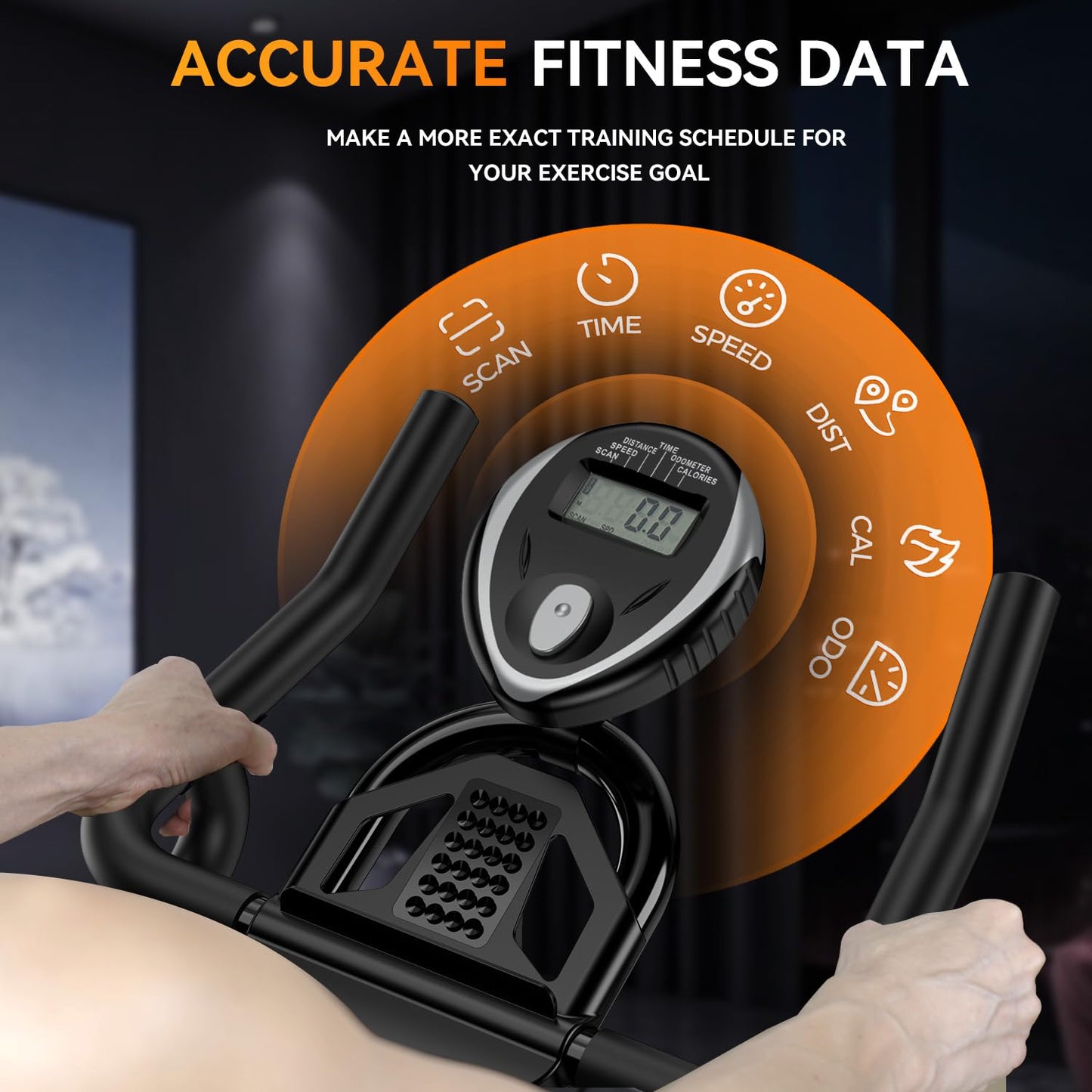 POOBOO Exercise Bike, Stationary Bike for Home Gym w/Built-in Bluetooth, Magnetic Resistance Indoor Cycling Bike w/Comfortable Seat Cushion & Tablet Mount, Silent Belt Drive Indoor Bike for Cardio
