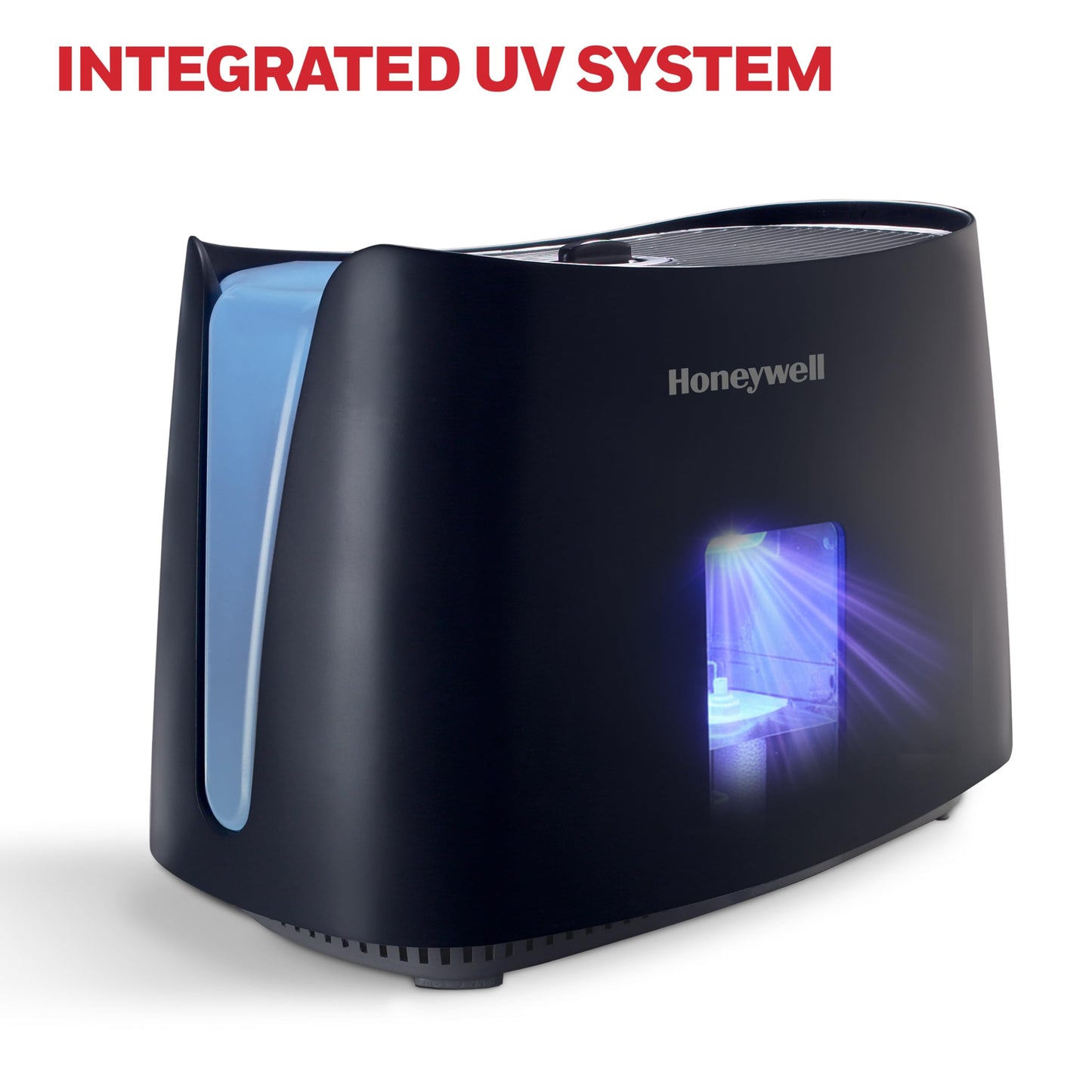 Honeywell Cool Moisture Humidifier For Bedroom, Medium Rooms, 1.1 Gallon, Invisible Moisture Humidifier for Baby, Kids, Quiet, Easy to Clean, UV Technology, Black, HCM350B