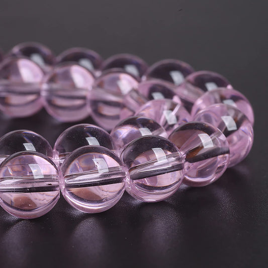 6MM 63PCS Light Pink Glass Spacer Loose Beads for Jewelry Making DIY Bracelet Necklace