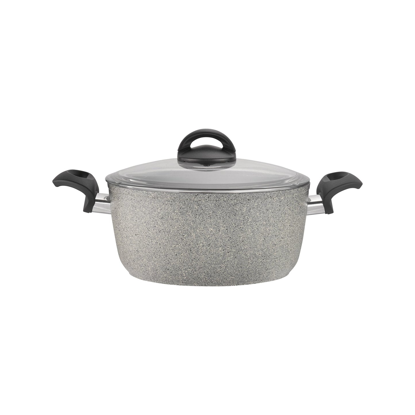 BALLARINI Parma by HENCKELS 10-pc Nonstick Pot and Pan Set, Made in Italy, Set includes fry pans, saucepans, sauté pan and Dutch oven with lid,Gray