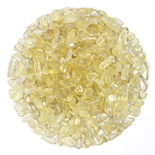 1.1lb Crushed Citrine Quartz Lemon Quartz Tumbled Crystal Chips-Citrine Quartz Healing Crystals Bulk, Beautiful Package for Gift