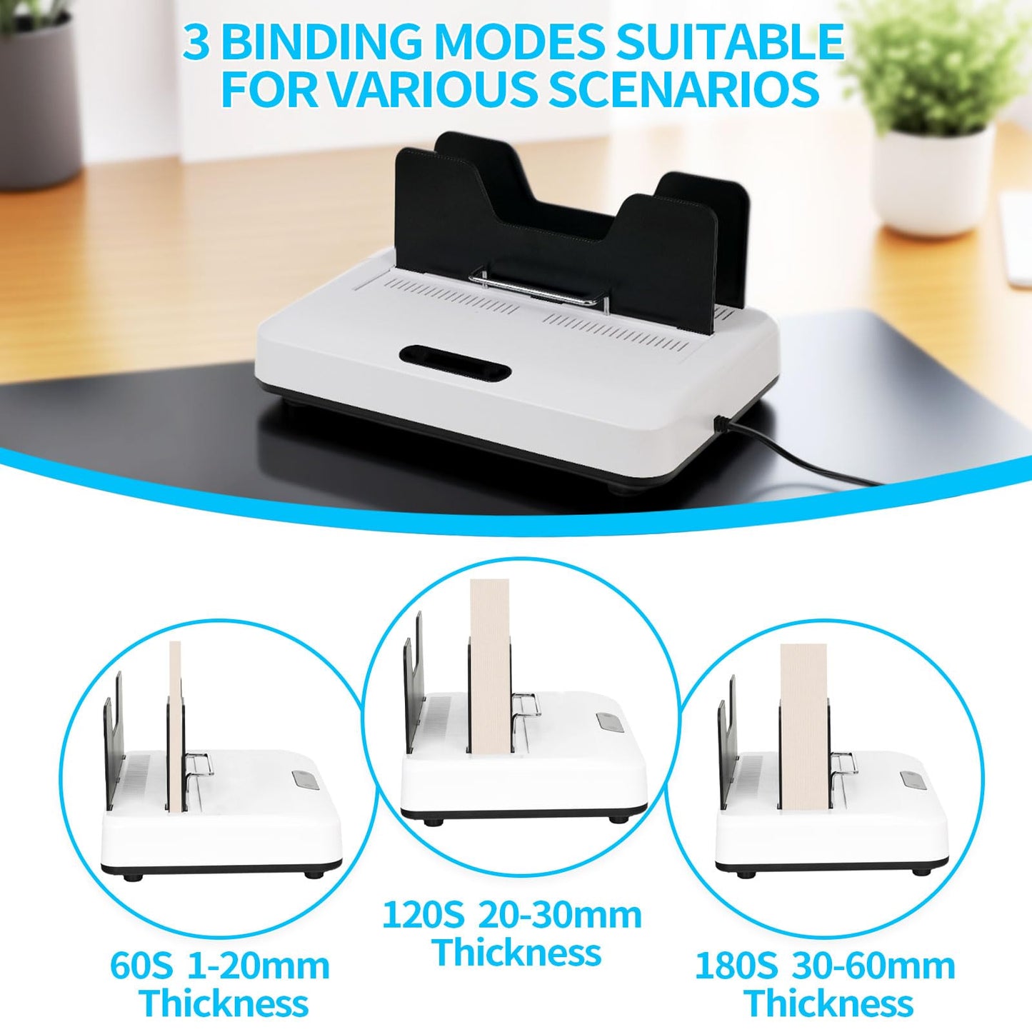 Thermal Binding Machine, Digital Touch Panel with 20 Thermal Binding Covers, No Preheat Time, 500 Sheet Capacity – Electric Book Binder for A4/A5/Letter Size Documents, Office, School & Home Project