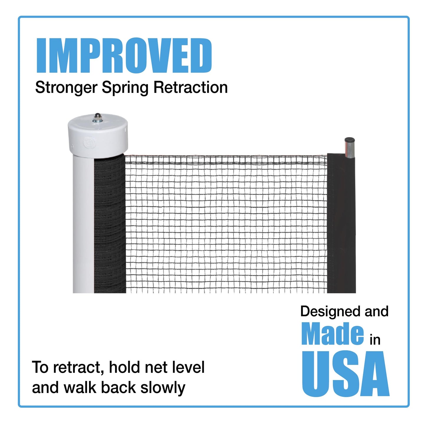 Kidkusion Retractable Driveway Guard | Adjustable Up to 25 Ft. | Visual Boundary for Playtime Safety | Black | Made in USA