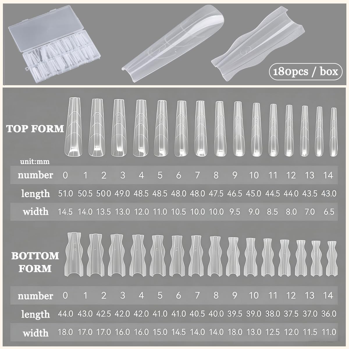 Fcozpjk Builder Gel Nail Kit, 2PCS 15ML Clear Nude Pink Hard Gels with 180PCS Coffin Sandwich Dual Nail Forms Brush Pen Files Nails Extension Tool Set Construction Strengthener Manicure Supplies