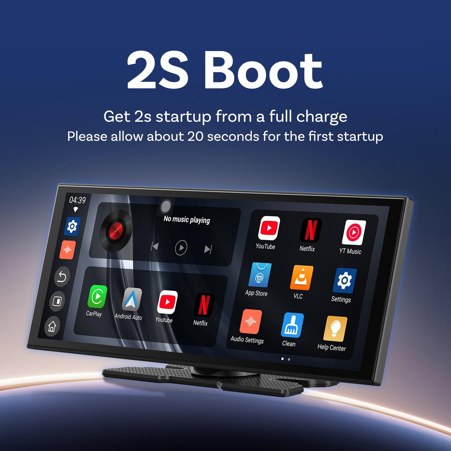 OTTOCAST 11.4" Carplay Screen for car with Netflix YouTube and Backup Camera for iPhone(iOS 8+), Android Auto(Android 10+), Built-in Apps, Navigation, Android 13 OS