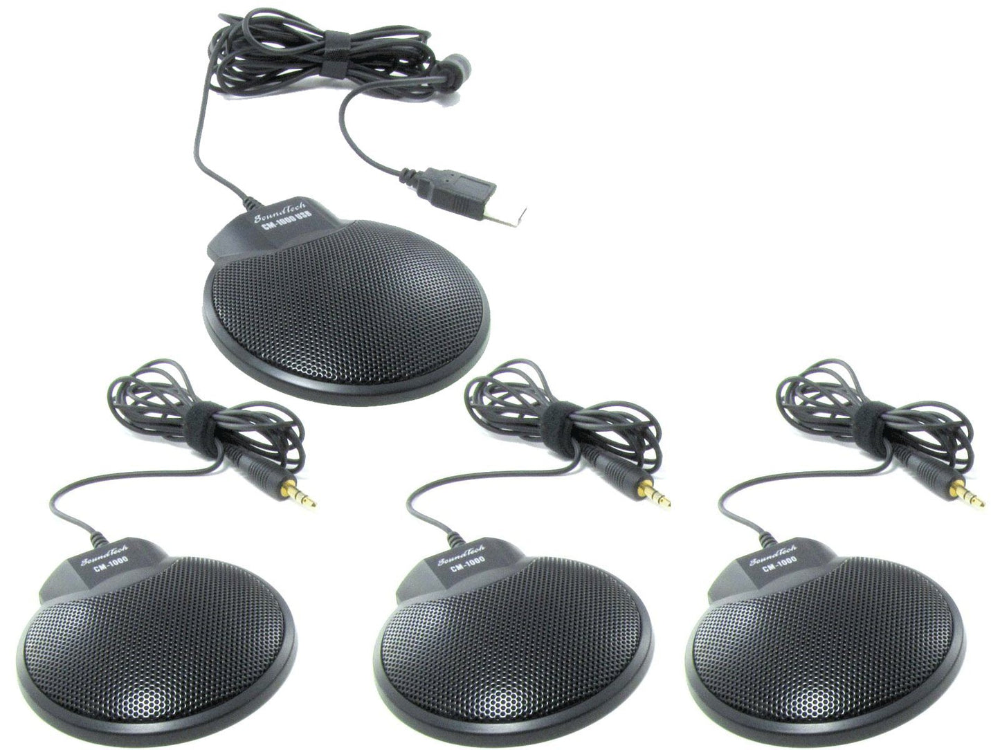 Sound Tech TableTop Conference Microphone Kit ,4 Microphones daisy chain, CM-1000USB CM-1000