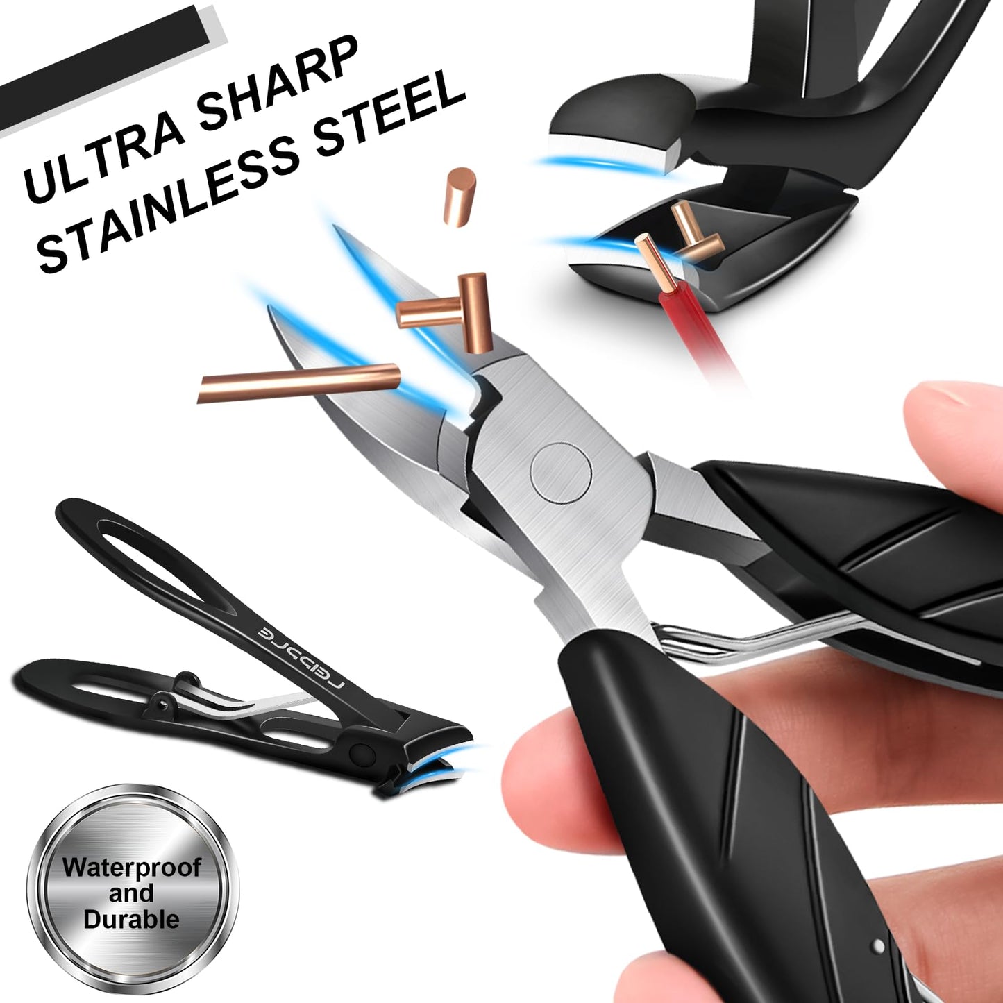 2026 Toenail Clippers for Thick & Ingrown Nails, Professional Nail Clipper Set with Pedicure Tool, Super Sharp Fingernail Cutter with Catcher, Podiatrist Toe Nail Clippers Kit for Seniors, Men & Women