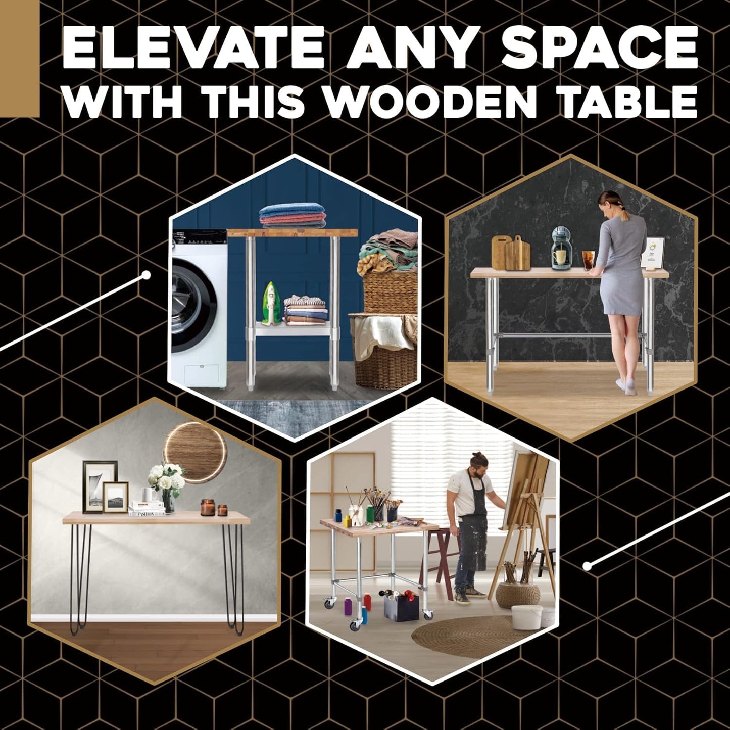 DuraSteel 24x72 Butcher Block Countertop - Maple Solid Wood Workbench for Kitchen, Restaurant, Cabinet, Desk Top, Wood Board, Large Counter Cutting Island Long, Bakery Worktable Dough - Table Top Only