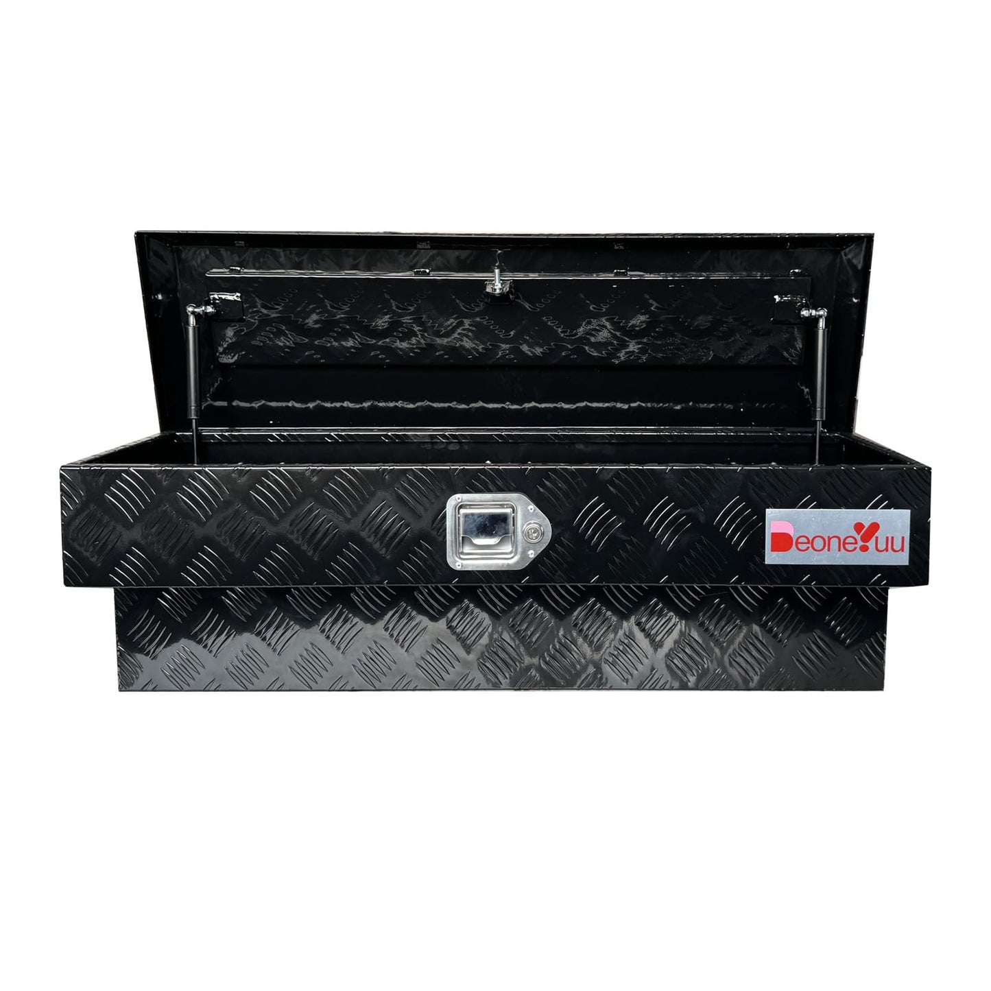 BeoneYuu Aluminum 36 Inch Side Mount Tool Box Black Pickup Truck Bed Storage with Weather Strips (Black)