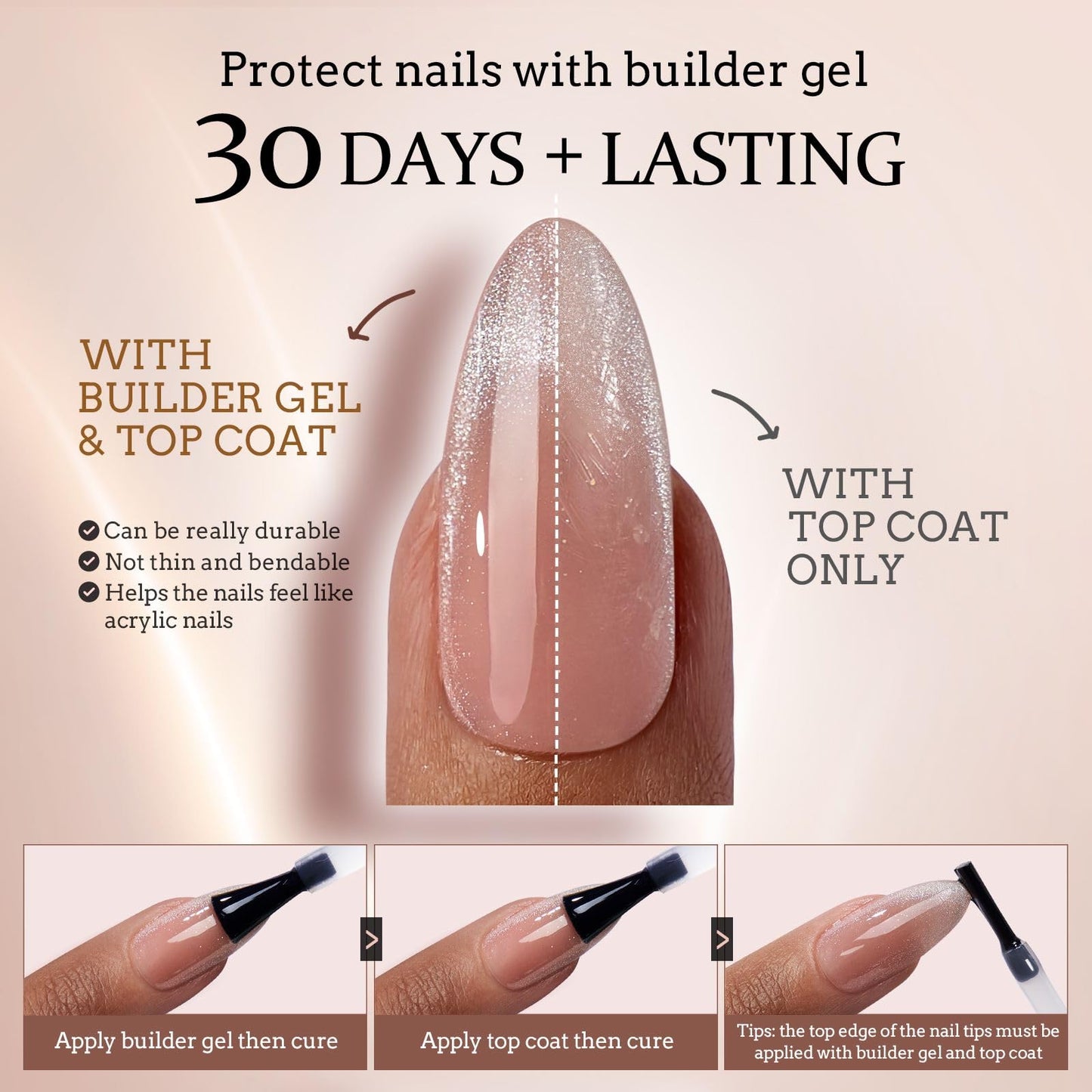 BTArtboxnails XCOATTIPS Press on Nails - Cat Eye Christmas Press on Nails, French Tip Nails, Short Coffin Soak Off Acrylic Nail Tips Extensions, Soft Gel Fake Nail