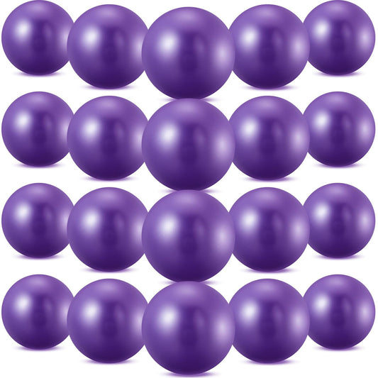 Sotiff 20 Pcs 9 Inch Pilates Ball Bulk Exercise Pilates Ball Mini Yoga Balls Therapy Core for Stability Barre Training Stretching Physical Posture Training Gym Workout with Inflation Tube(Purple)