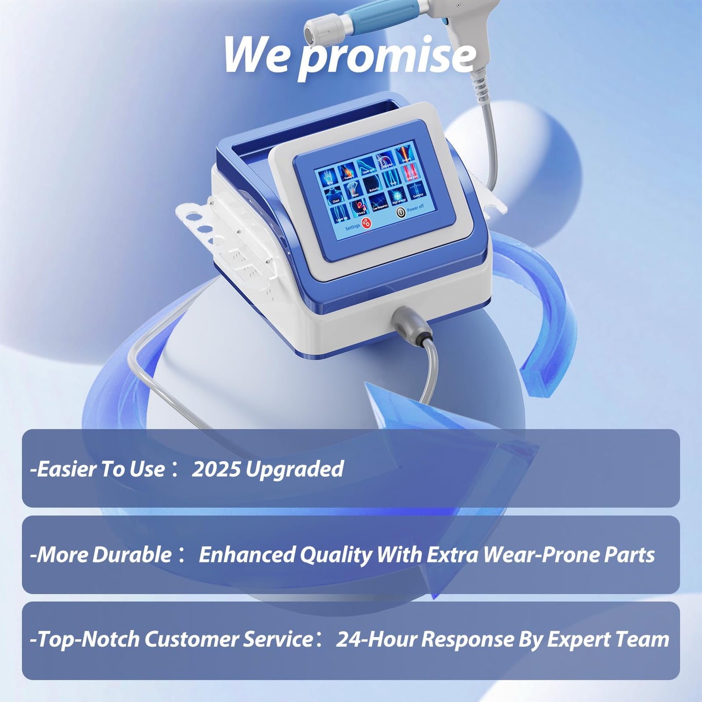 Shockwave Therapy Machine, Extracorporeal Shock Wave Therapy Device for Pain Relief, Muscle and Bone Tissue Regeneration, ESWT Shockwave Therapy, Non-Invasive