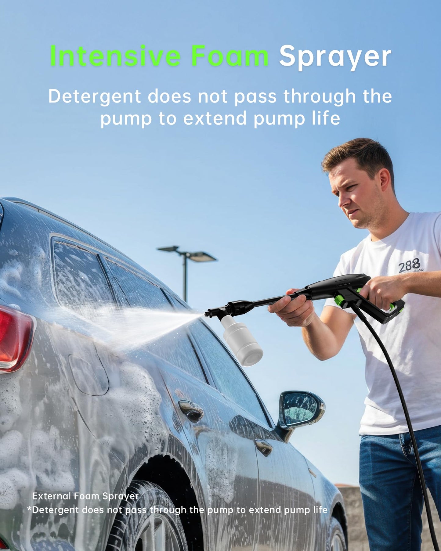 Pressure Washer, Patoolio Power Washers with Foam Cannon 4200PSI for Fences/Patios/Decks/Patios and Cars Powerwasher