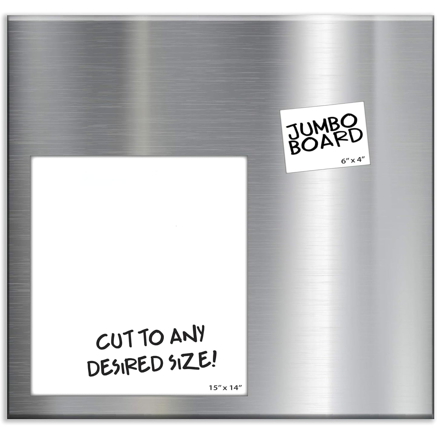 Essentially Yours Magnet and Message Board | Large Mountable 30 x 14 x 0.7 Inch Steel Bulletin Board (Silver)