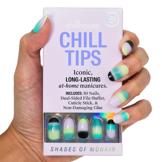 Chillhouse - Chill Tips, Press on Nails Kit - Shades of Mohair (Oval) - 24 Nail Shapes & Sizes - Up to 2 Weeks of Wear - Customizable Fit - Reusable - Latina Founded & Women Owned - Beauty & Self Care