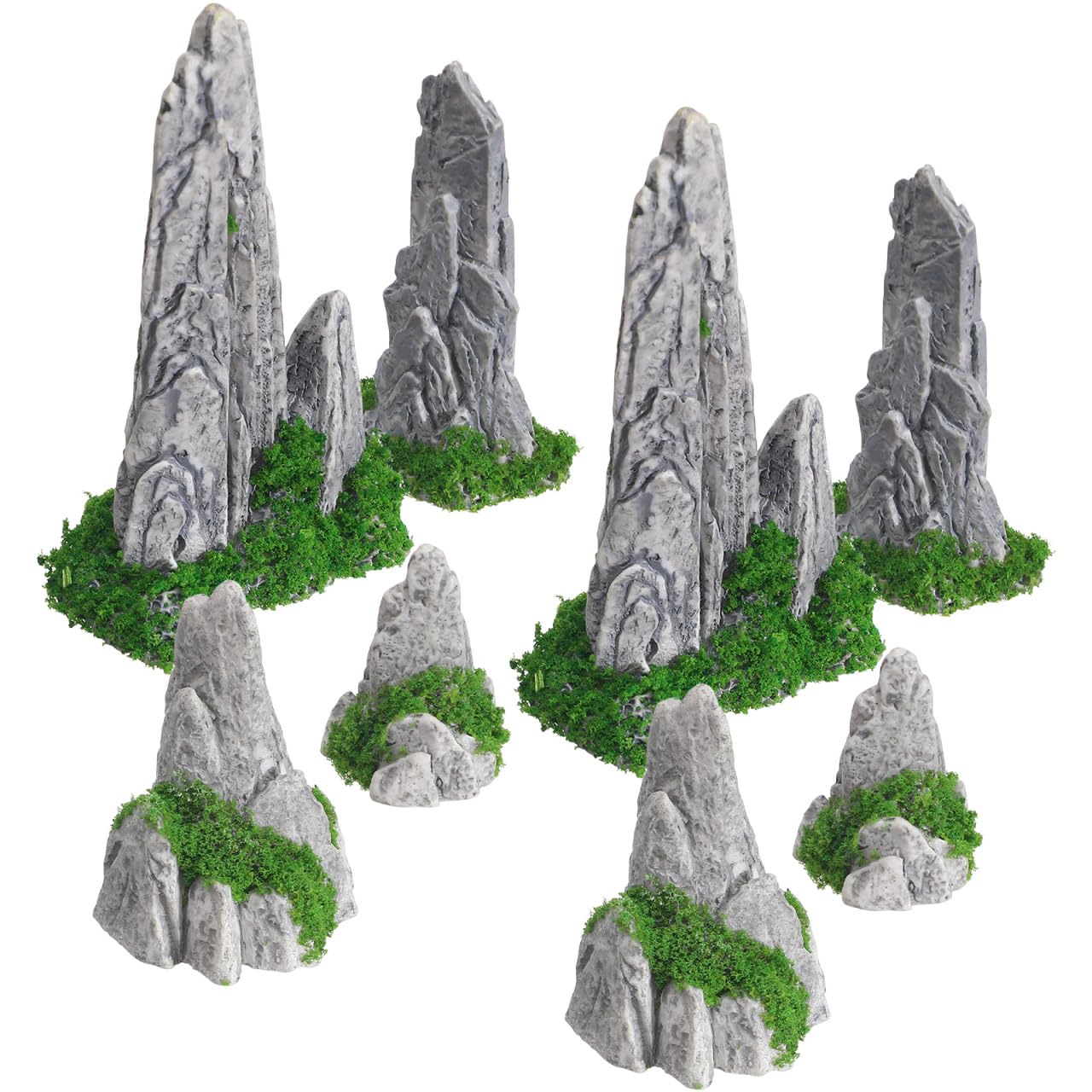 NOLITOY 8pcs Mini Rockery for Bonsai: Zen Garden Accessories Mountain Landscape Figurines for Home Office Displays