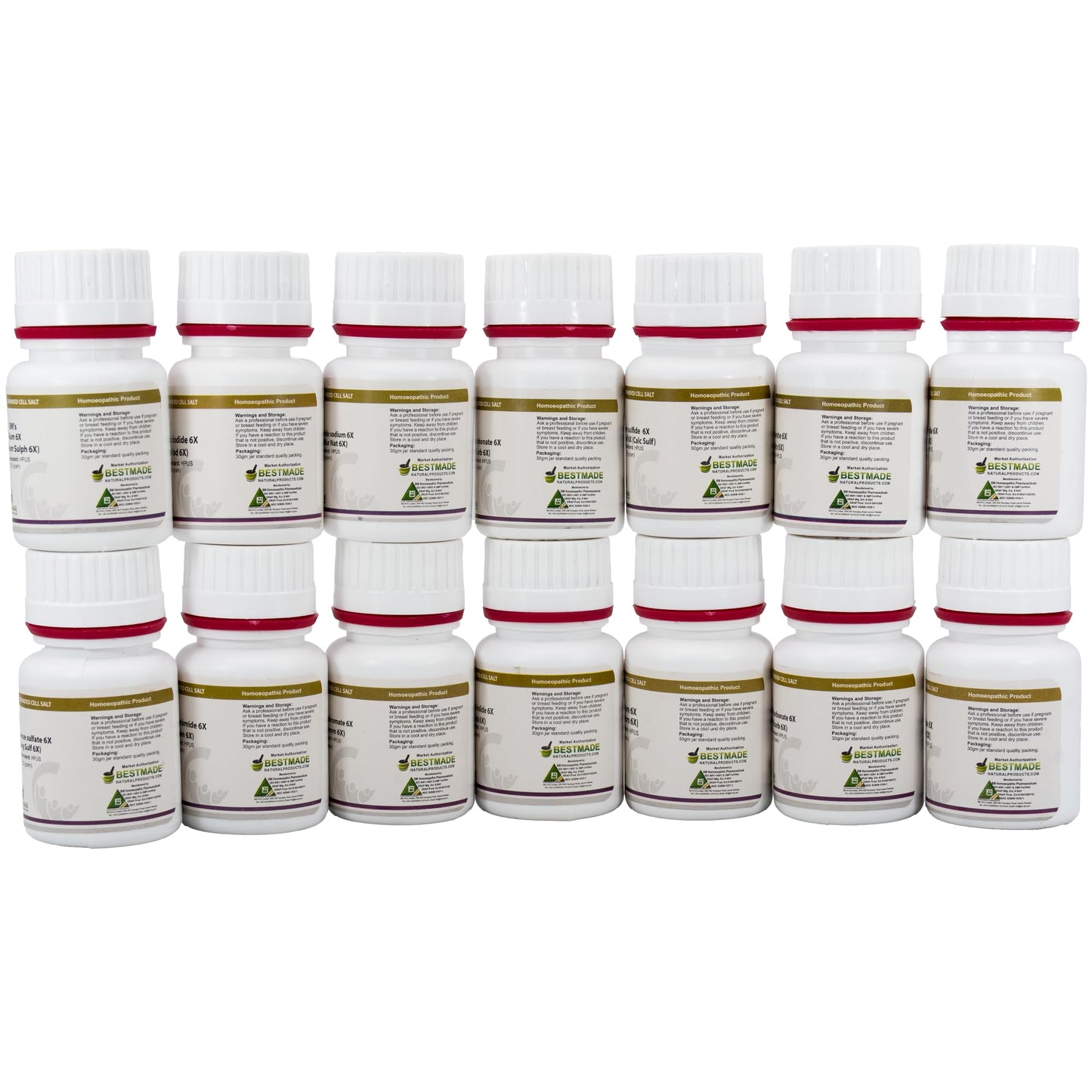 Bestmade Expanded Cell Salt Kit - 14 Additional Cell Salts for Cellular Detox, Nourishment & Targeted Natural Care, Trusted Homeopathic Remedies, 14 Bottles, 350 Pellets Each