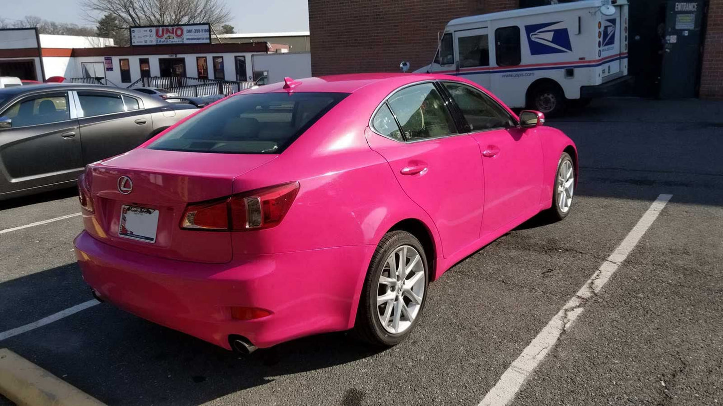 VViViD+ Premium Vinyl Wrap Film (25ft x 5ft, Gloss Muscular Magenta)