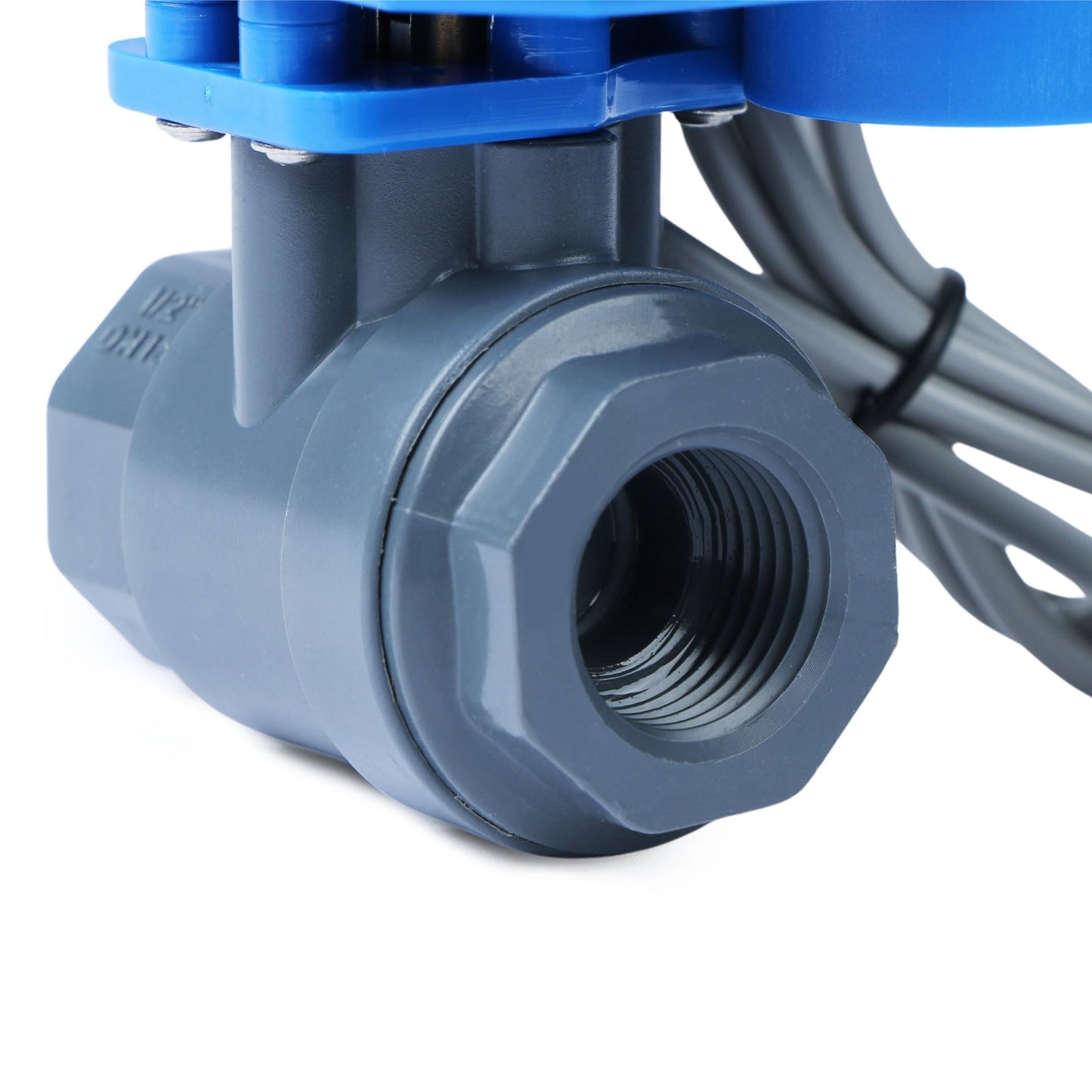 U.S. Solid 1/2” UPVC Motorized Ball Valve - Plastic Electrical Ball Valve with Full Port, 2 Wire Auto Return, 9-36V AC/DC, Normally Closed(Pack of 20)
