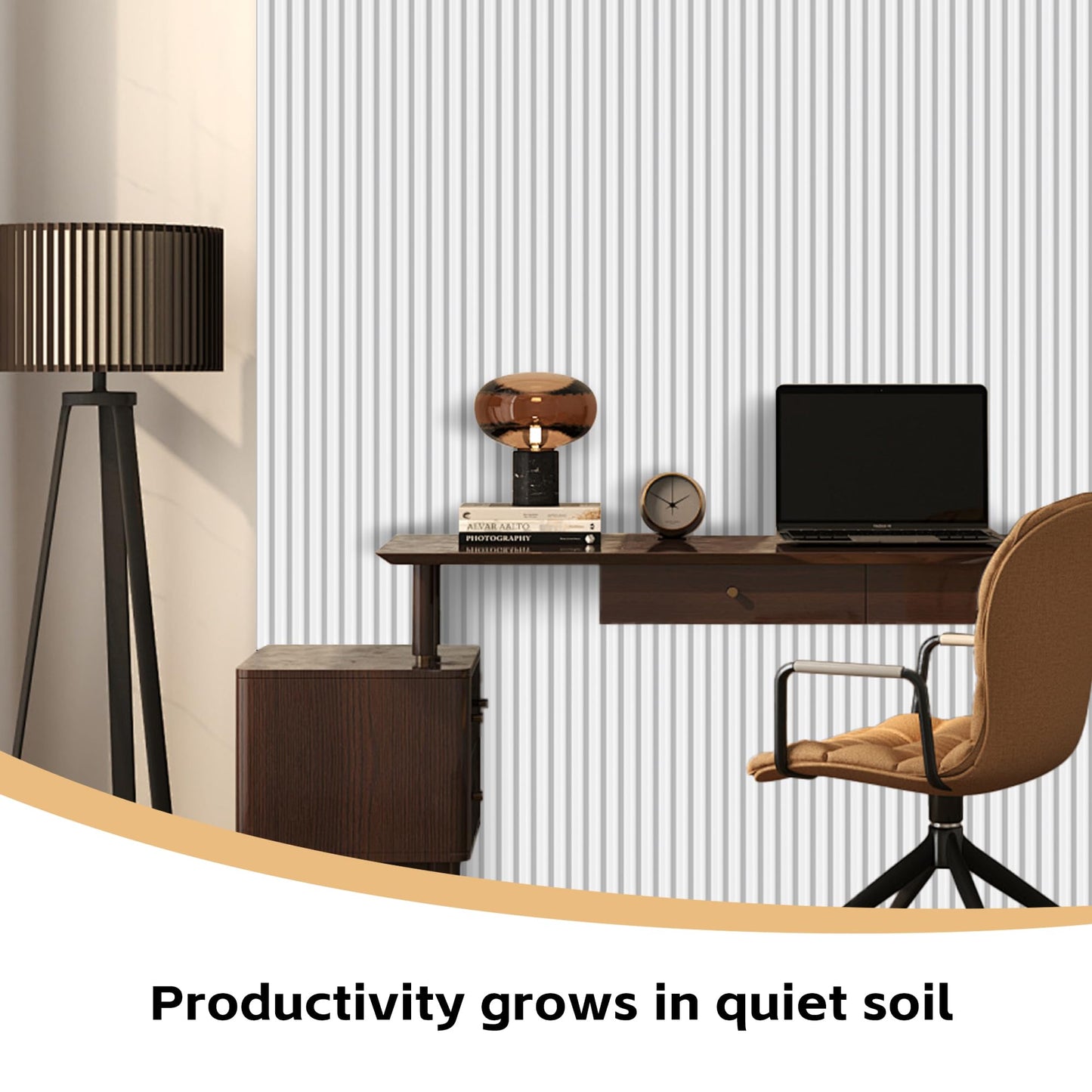 RITOLLO 6 Pack Acoustic Wall Panels, 47.2X23.6X0.4 inch Decorative Self-Adhesive Soundproof Panels, Sound Dampening Panels for Home Studio Office, White(White,6)