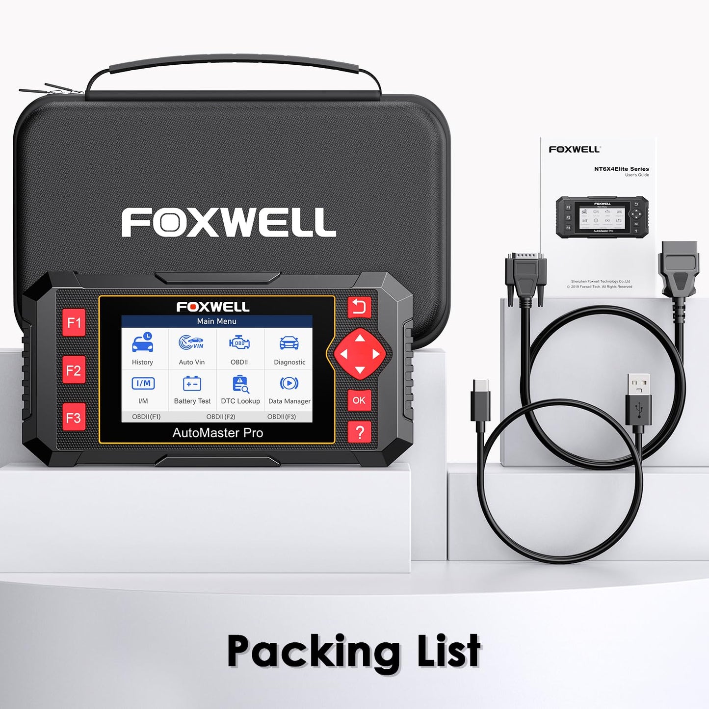 2026 FOXWELL NT604 OBD2 Scanner, Engine/ABS/SRS/Transmission Car Diagnostic Tool, Code Reader for Cars and Trucks, Precise Scan Tool for All Vehicles, EN/ES, Lifetime Free Update, AutoVIN, Live Data