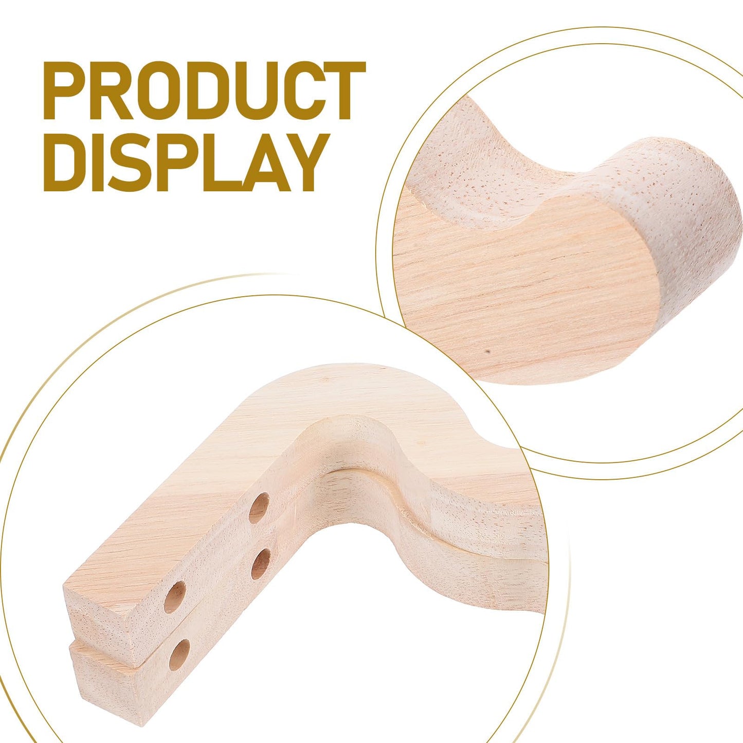 Ciieeo 2pcs Wall Hook Flower Brackets for Plants Indoor and Outdoor, Wooden Plant Hangers for Pots, Lanterns, Wind Chimes, Decorative Wall Mounted Hanging Hooks for Garden Patio