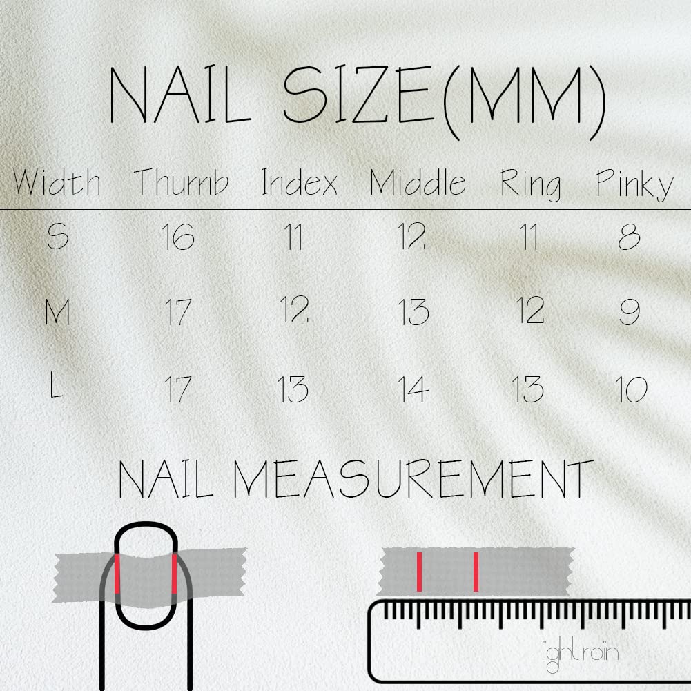 Light Rain Large Size Hand-made Press on Nails, 3D Gel UV Finished False nails with Design by Professional Manicurist