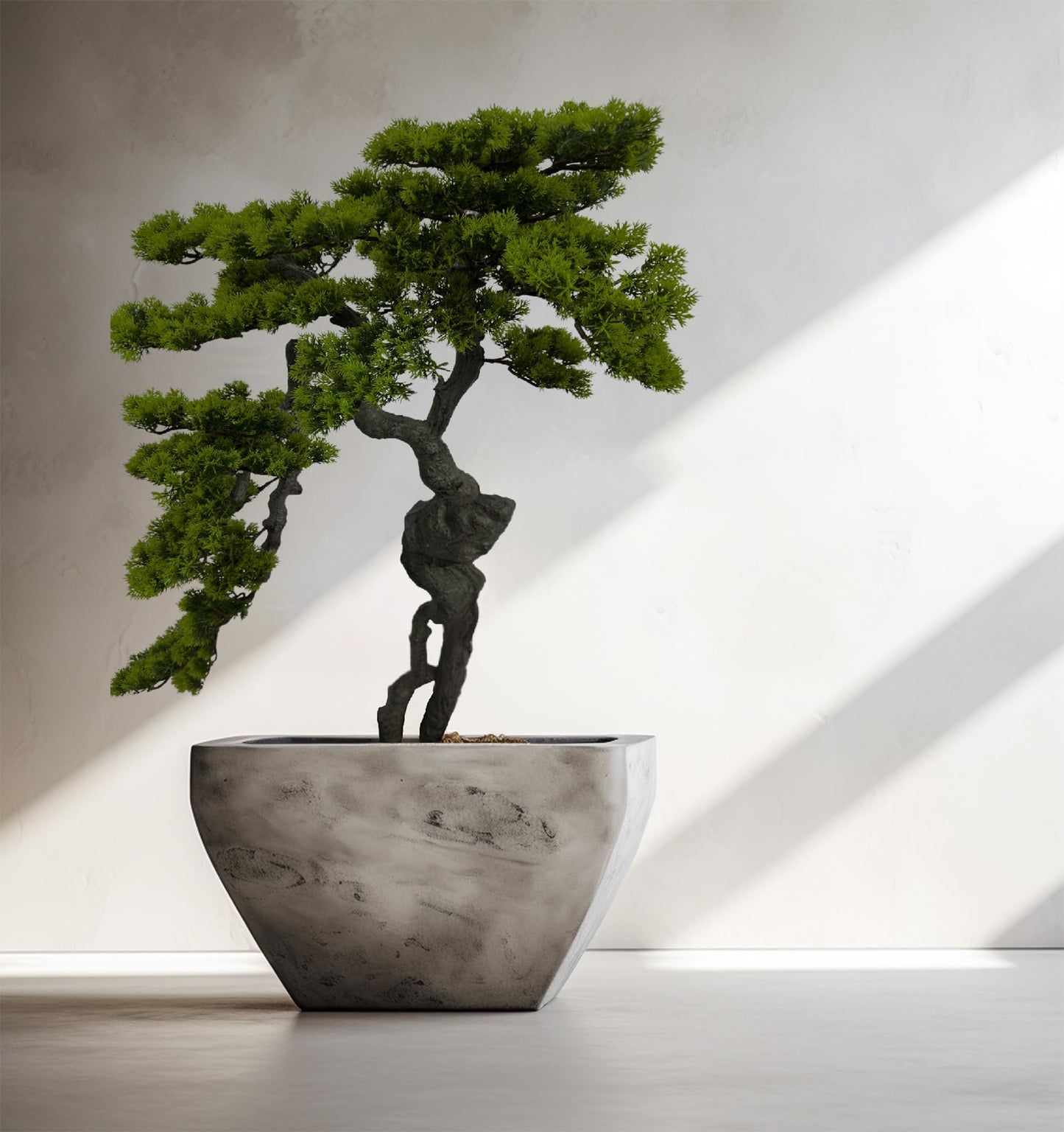 AfanD 3.5ft（43in） Artificial Bonsai Tree Juniper Faux Plants Indoor Big Fake Plants Decor with Ceramic Pots for Home Table Office Desk Bathroom Shelf Bedroom Living Room Farmhouse Decorations