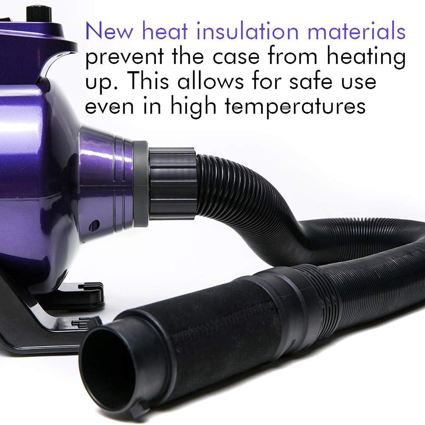 High Velocity Professional Dog Pet Grooming Hair Drying Force Dryer Blower 5.0HP (Super Cyclone) SHD-2600P (Purple)