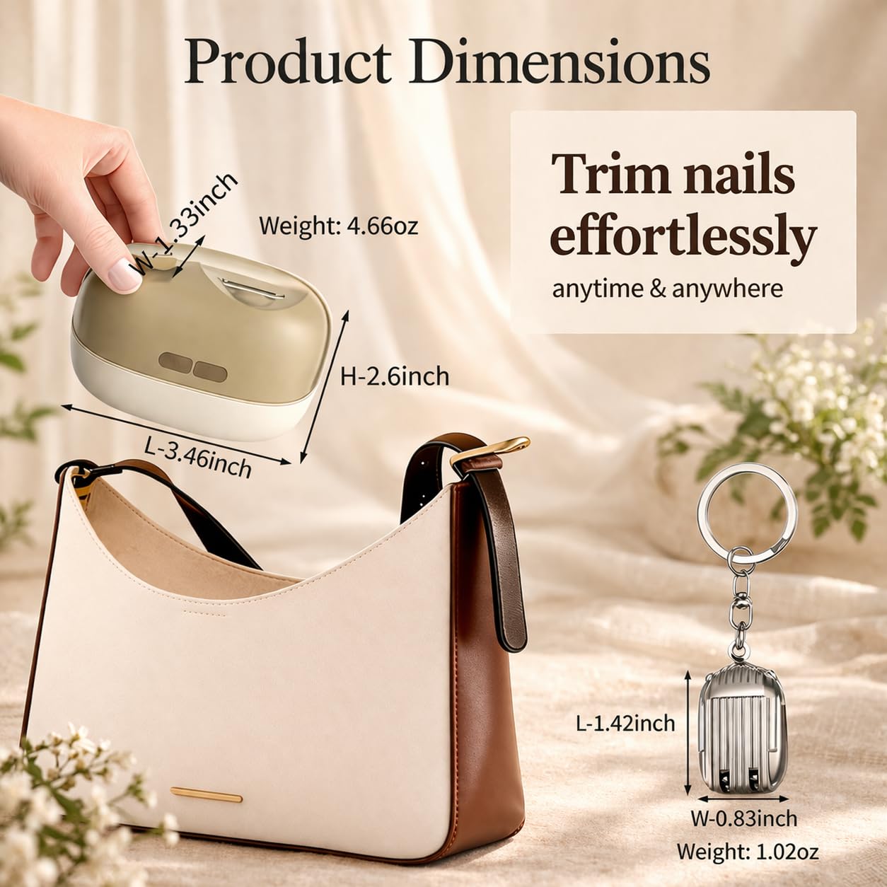 Electric Nail Clippers for Seniors，2026 New Automatic Electric Nail Clippers，2 in 1 Electric Toe Nail Clipper with Polishing, USB, LED Light, Safety First Nail Clippers Baby with Mini Folding Keychain