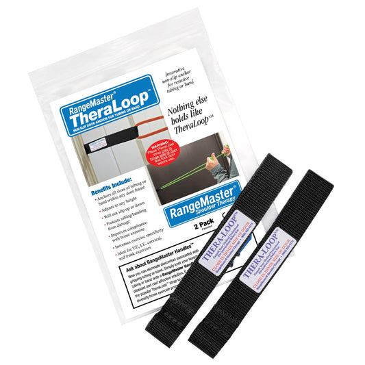 RangeMaster TheraLoop Door Anchors │ Non-Slip │ Complements Exercise Bands or Tubes │ Great for Exercising or Strengthening Activities│2 Pack (Black)