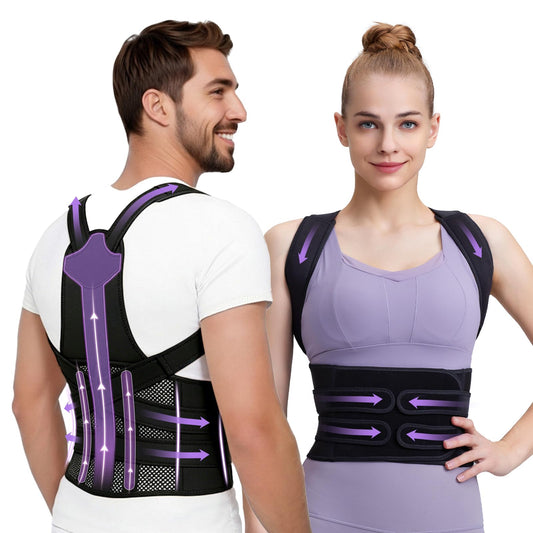 Posture Corrector for Women and Men, Adjustable Back Support Brace for Office, Home, Daily Wear, Breathable Shoulder Straightener for Upper Lower Back Pain Relief, Under Clothes Hunchback Correction