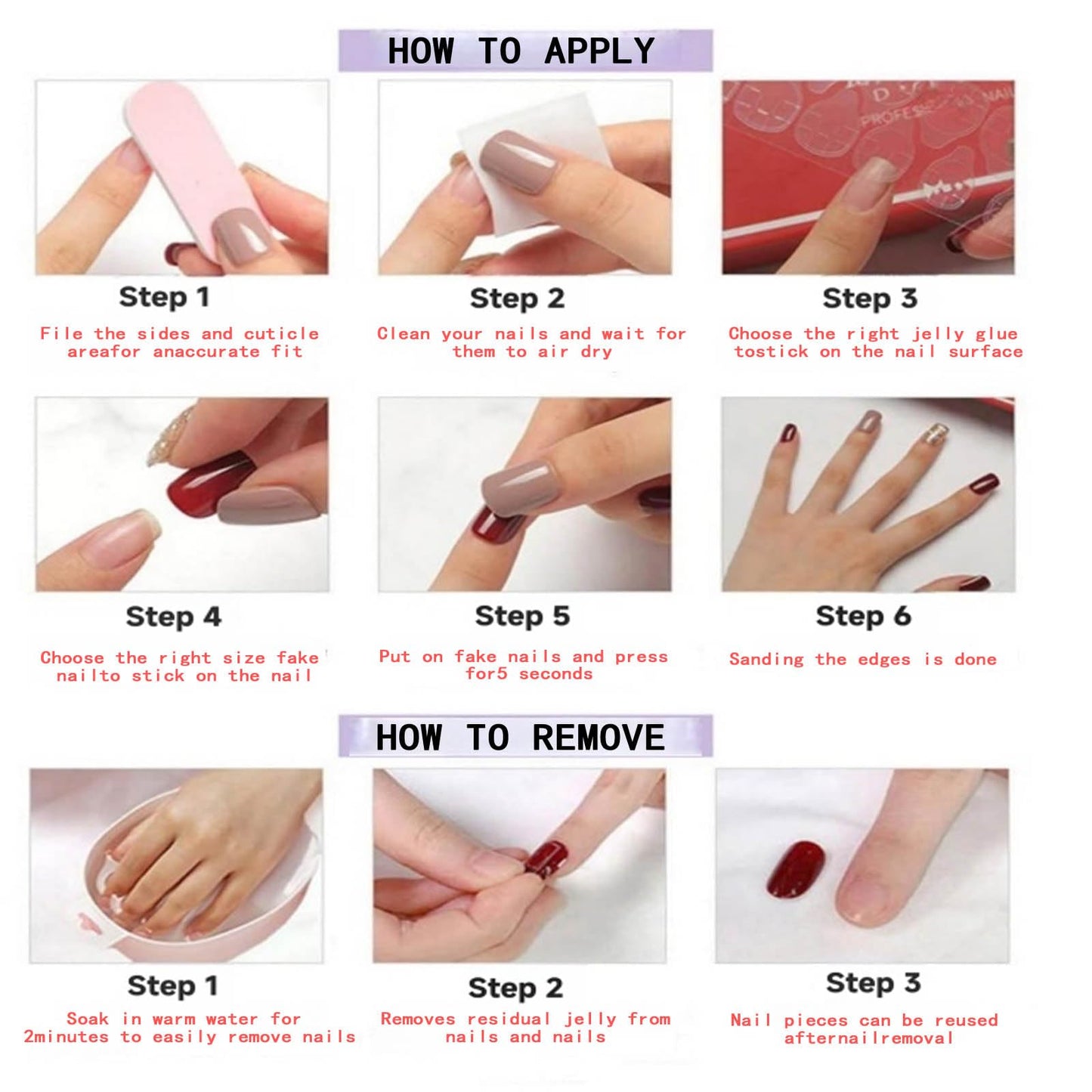 Handmade Press on Nails Long Square 3D Flower Tortoiseshell White French Tip Full Cover Stick on Nail for Women Party & Daily Wear 10Pcs (Size M)