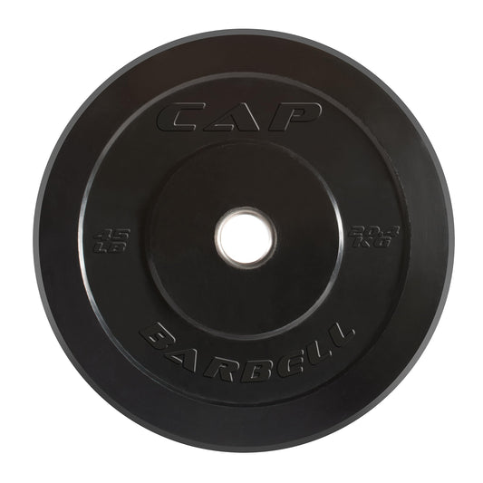 CAP Barbell Elite Olympic Bumper Plate, Black, 45 lb Single