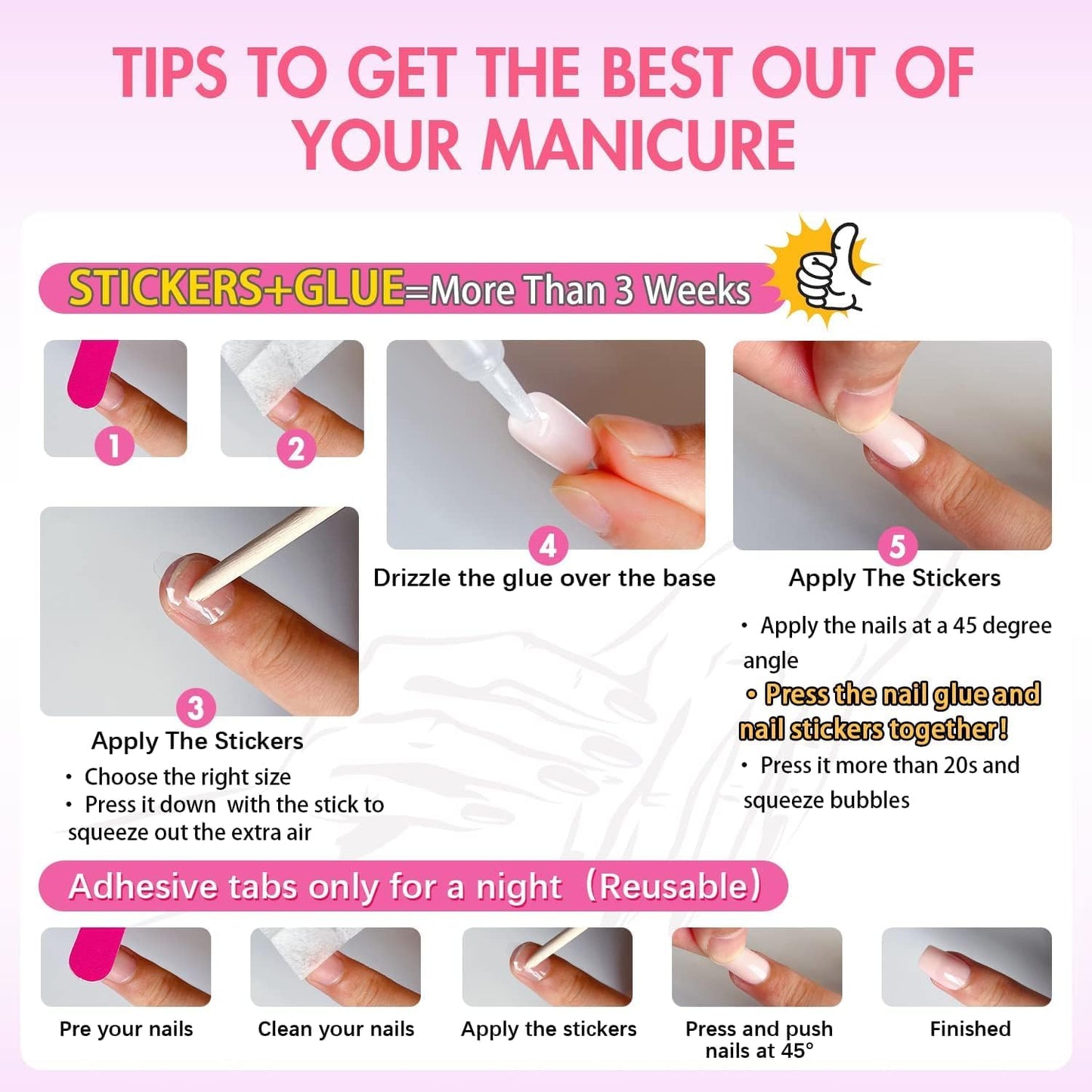 Blue Press On Nails Short Square, KXAMELIE Natural Gel Nails Glue on Acrylic Nails Press ons Featured Protective Coat Thick Reusable Fake Nails Solid Color 24 Short Coffin Artificial Nails
