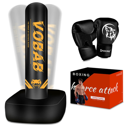 Freestanding Punching Bag with Gloves, 70'' Superior Boxing Bag with Stand for Adults & Teens, No Drill Kickboxing Bags for Men Women Beginners Training MMA, Muay Thai, Karate & Home Fitness