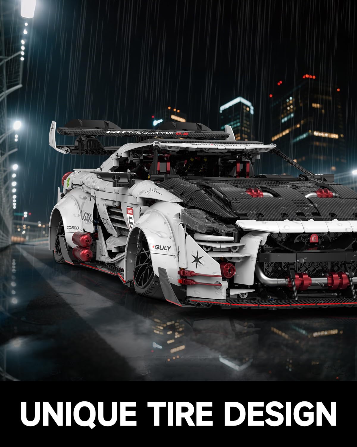 JTBBOY 1:8 Scale Race Car Building Set for Adults, Model Kit for Adults to Build, Collectible Car Building Kits, Supercar with Authentic Features,Display Model for Home or Office(3939PCS)