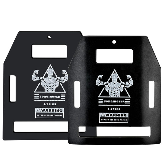 Universal Weight Vest Plates - 8.75lb & 5.75lb Curved/Flat Pair Set, Compatible with Most Vests for Strength, Cardio & Home Gym Training