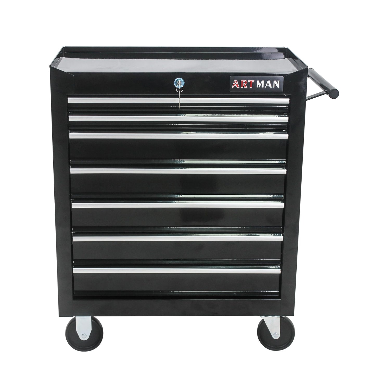nifoti 7 Drawers Tool Cart on Wheels,Multifunctional Rolling Tool Chest Tool Storage,Drawers Rolling Tool Trolley Organizer Tool Case for Garage,Warehouse,Workshop,Repair Shop (7 Drawers-29.9"H-Black)