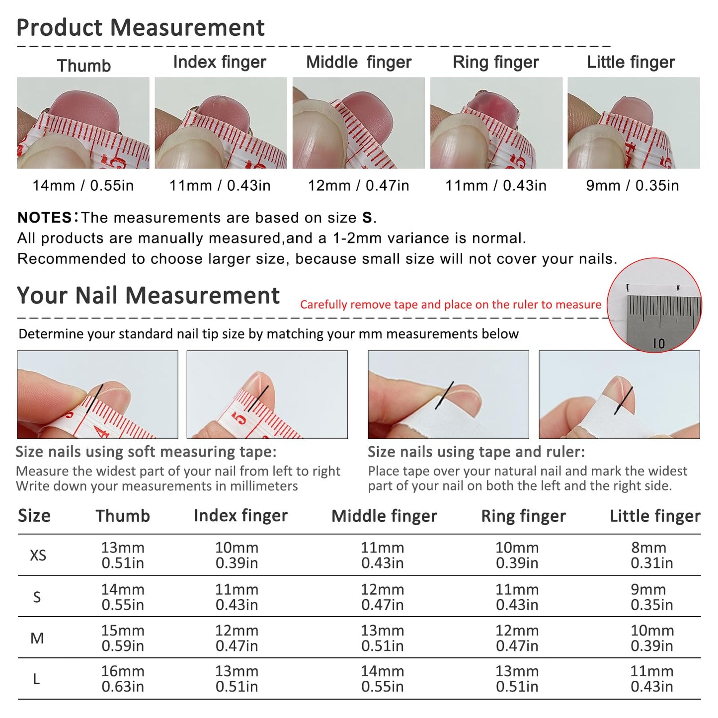 TENPAL Short Squoval Press on Nails - Red French Tip with Rhinestone Edge & Floral | Nude Pink Glossy Fake Nails | Clean Girl Manicure Set(S)