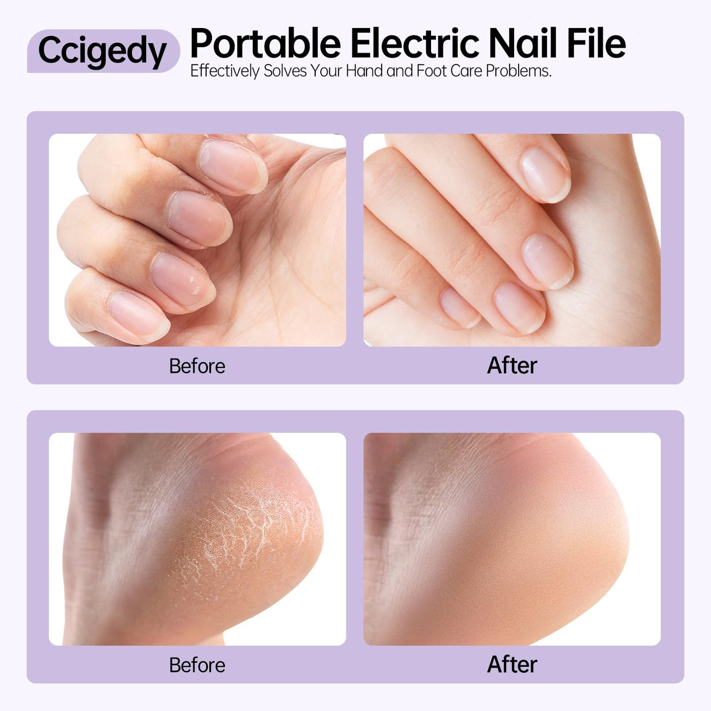 Electric Nail Drill Kit, Electric Nail File Cordless Nail Drill Machine for Acrylic Gel Dip Powder Nails, Professional Portable Manicure Pedicure Rechargeable Lightweight for Home Salon Use