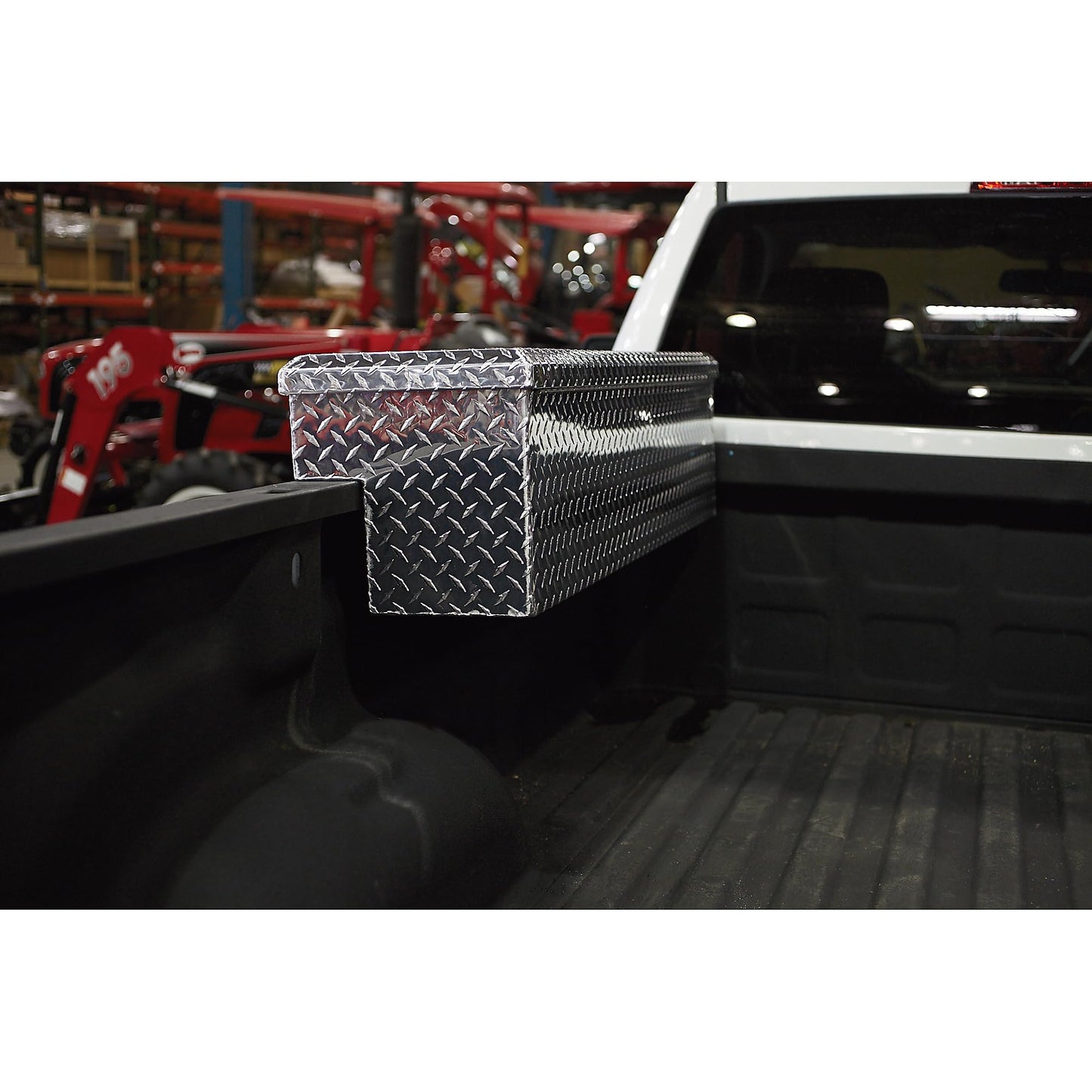 Northern Tool Side-Mount Truck Tool Box - Aluminum, Diamond Plate, Pull Handle Latch, 48in. x 11.5in. x 11in. Model Number 36012757