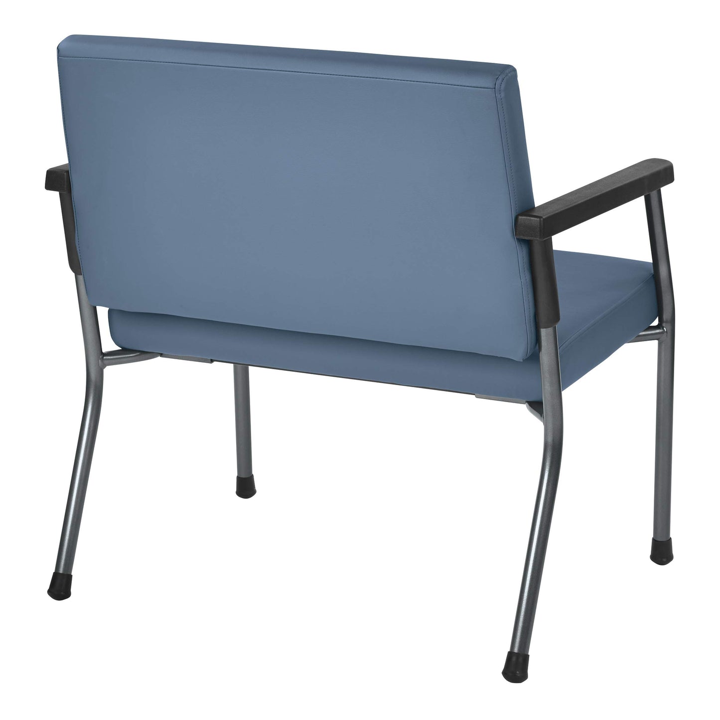 Office Star Products Bariatric Big and Tall Medical Office Chair with Oversized 29 Inch Wide Seat and Sturdy Metal Frame with Back Reinforcement, 500 Pound Limit, Dillon Blue Faux Leather Fabric