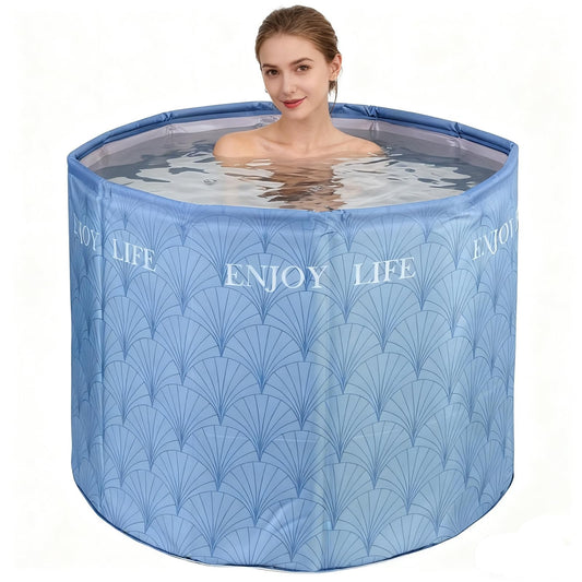 GENDLTHIJ Foldable Bath Tub for Adults, Large Foldable Hot Ice Plunge Tub for Recovery, Collapsible Hot Cold PlungeTub Suitable for Home Outdoors Gyms (Insulation)