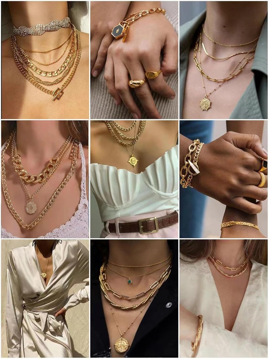 Magnetic Jewelry Clasps, 925 Sterling Silver, Strong Magnetic Closures for Necklaces and Bracelets (6pcs Golden Silvery)