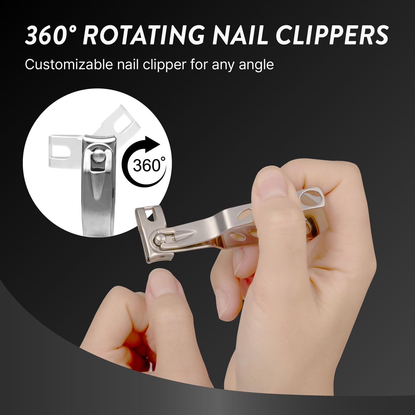 MAVIÉ Ingrown Toenail Clippers for Seniors Thick Toenails, 7 Pcs Heavy Duty Large Pedicure Toe Nail Clipper Set with Wide Opening, Includes Nail Cutter, File, Lifter, Cuticle Pusher, Travel Case