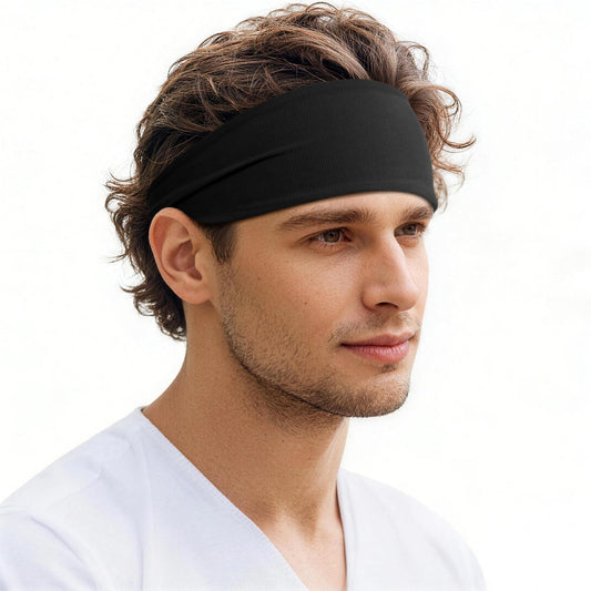 Beister Sports Headband Men & Women, Premium Sweat Wicking Workout Headband for Men, Wide Non-Slip Elastic Sweat Bands for Running, Gym Exercise, Cycling, Yoga, Soccer, Football, Basketball