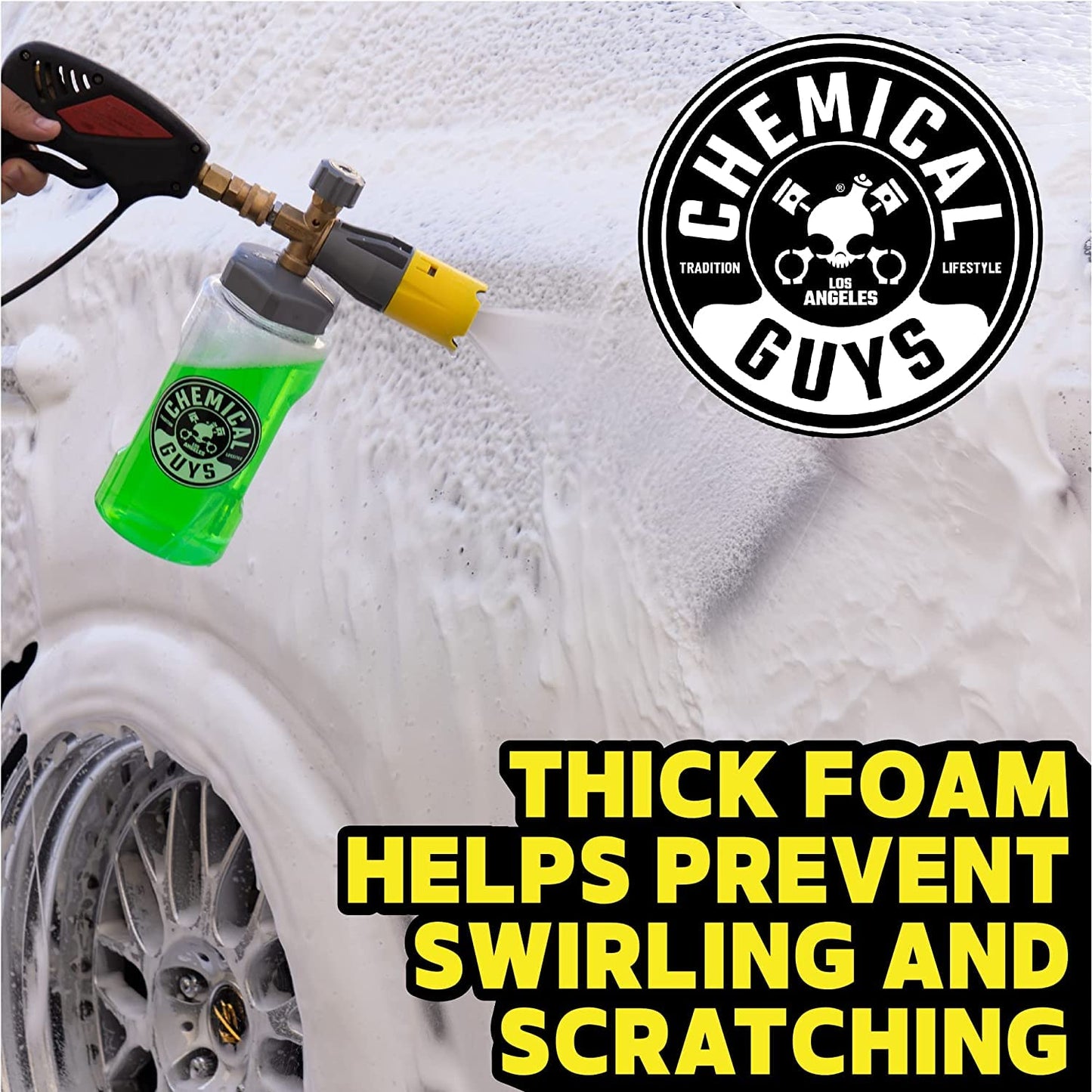Chemical Guys CWS_402_64PMSK Big Mouth Pressure Washer Starter Kit - Mr. Pink Foaming Car Wash Soap, 64 fl oz (.5 Gallon) + Big Mouth Foam Cannon & Snubby Spray Foam Gun, For Pressure Washer - 3 Items