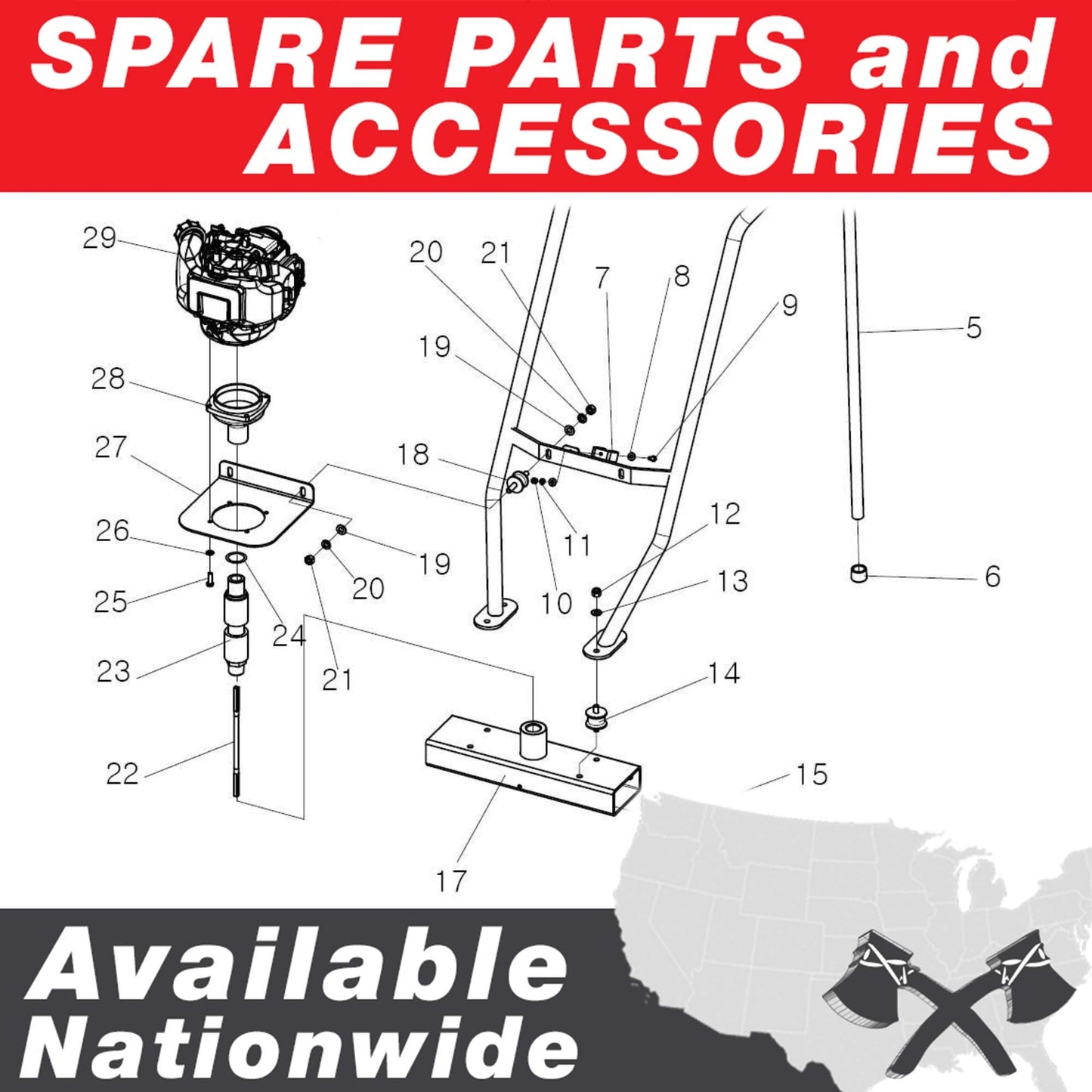TOMAHAWK 37.7cc Gas Concrete Power Screed Cement Finishing Vibrating Motor Vibra Finisher Tool